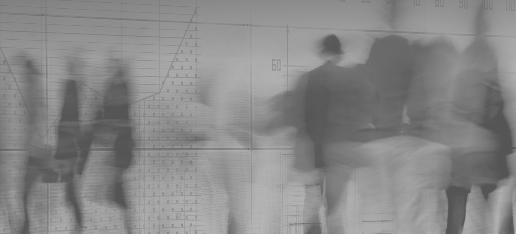 Leute in Bewegung in grau